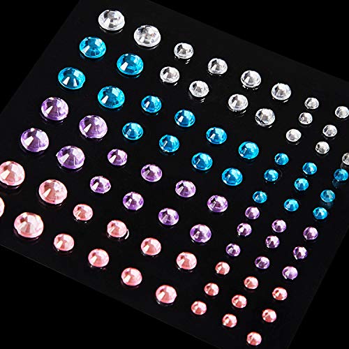 Hicarer 15 Sheets Eye Body Face Nail Gems Rhinestone Stickers Face Festival Self Adhesive Rhinestones Stickers for Women Accessory DIY Makeup Nail Decorations (Stylish Style)