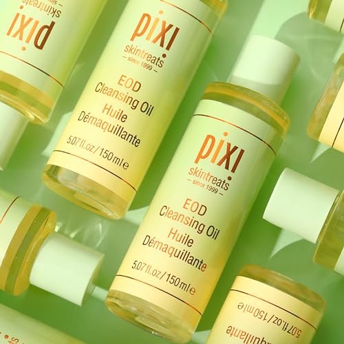 Pixi Beauty EOD Cleansing Oil,Plant-based Makeup & Sunscreen Remover, Argan Oil & Soybean Oil Nourishing and Hydrating 5.07 fl.oz / 150ml