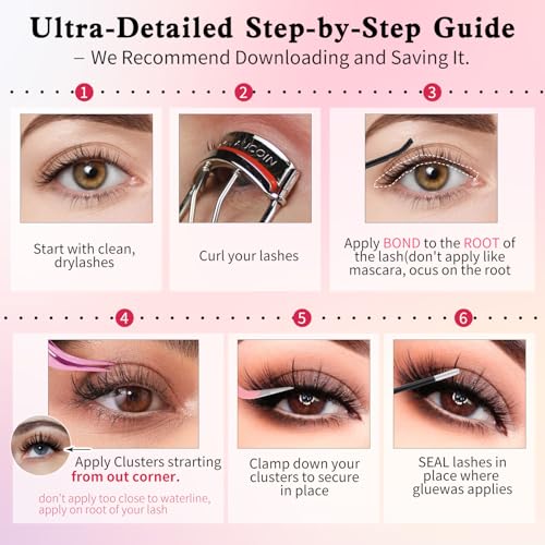 Manga Lash Clusters Kit - Wispy Eyelash Clusters, Individual Lashes Clusters DIY Lash Extension Kit (Fairy kit 150pcs)