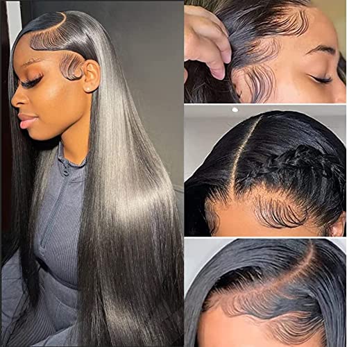 30-Inch Straight Lace Front Wig - 200% Density Human Hair