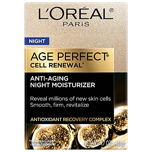 L'Oreal Paris Age Perfect Cell Renewal Anti-Aging, Anti-Wrinkle Night Moisturizer with Antioxidants 1.7 oz