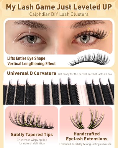 Calphdiar Eyelash Clusters 30D-100D DIY Lash Extensions 10-16mm