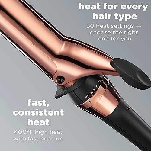 INFINITIPRO BY CONAIR Rose Gold Titanium 1 1/2-Inch Curling Iron, 1 ¨ö inch barrel produces soft waves ? for use on medium and long hair