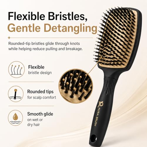 Aura Brush – Pain-Free Detangling Hair Brush for Wet & Dry Hair