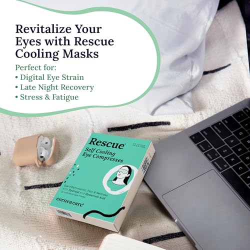 CorneaCare Rescue Hydrogel Eye Mask - Self Cooling Compress 6 Pack