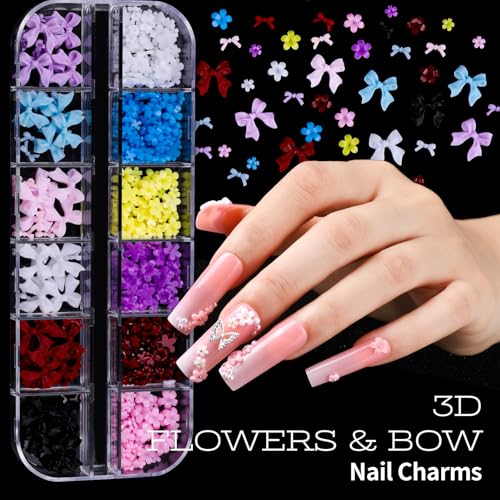 Teenitor DIY Nail Art Kit with 3D Charms, Rhinestones, Brushes & Stands