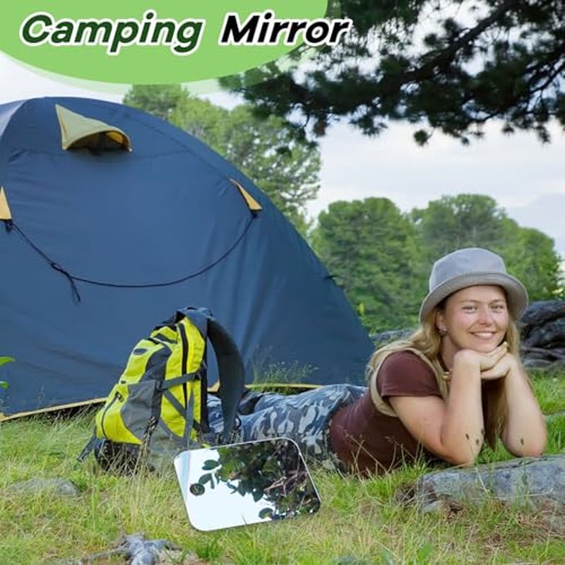 2 Pack Shatterproof Shower Mirrors for Shaving & Makeup