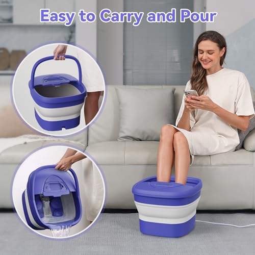 Collapsible Foot Spa Massager with Heat and Remote Control