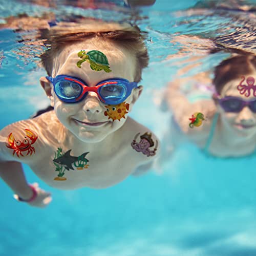 148 PCS Ocean Animals Temporary Tattoos for Kids - Sea Creature Individual Tattoos for Boys Girls Ocean Birthday Party Favors Goodie Bag Fillers