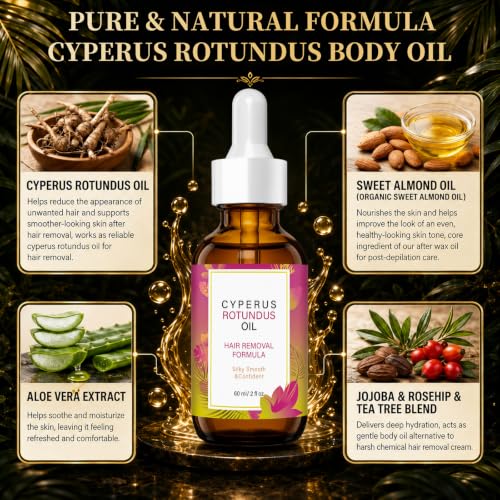 Cyperus Rotundus Oil for Hair Removal - 100% Pure Moisturizing Oil