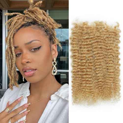 Afro Kinky Curly Human Hair Bulk for Permanent Micro Locs/Twists/Braids/Repair Locs Afro Kinkys Curly Bulk Human Hair14 inch 27# 50 Gram 1 Pack