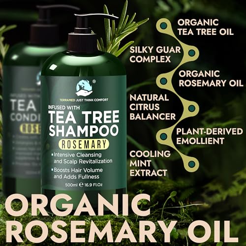 Rosemary Tea Tree Shampoo & Conditioner Set - Scalp Relief & Hair Growth