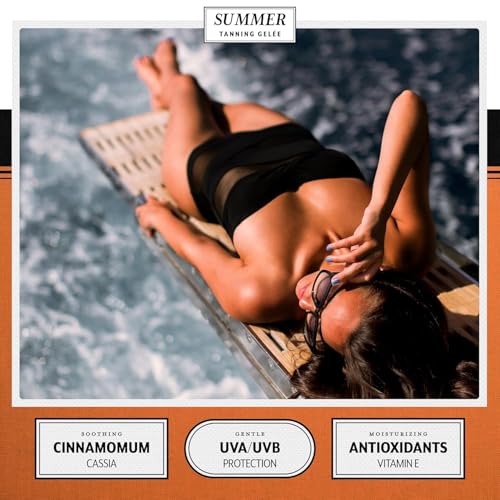Summer Gel?e Tanning Gel ? SPF 4 Luxe Bronzing Accelerator ? Hydrating & Silky Gel for a Deep, Radiant Tan ? Non-Greasy, Fast-Absorbing Formula ? 3.12 FL OZ ? Made in USA