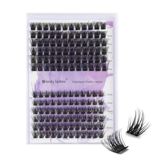 WENDY Lashes D Curl Cluster Lashes DIY Eyelash Extensions 12-16mm