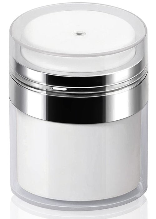 Airless Pump Jar - 0.5 Oz Lotion Dispenser with Pump Travel Container for Skincare, Refillable Empty Jars Vacuum Bottle for Moisturizer, Skincare, Makeup