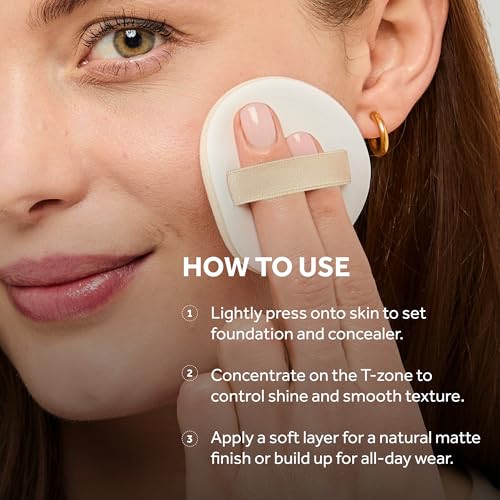No7 Pro Artist Pressed Setting Powder - Lightweight, Translucent Face Powder with Shine Control and Soft-Focus Finish - Oil-Absorbing Makeup Setter in Travel Compact - Medium (9g)