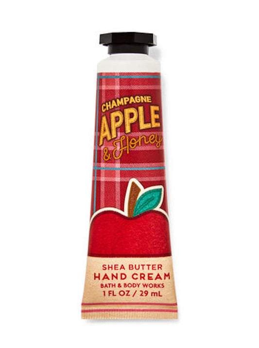 Bath & Body Works Champagne Apple & Honey Shea Butter Travel Size Hand Cream (Champagne Apple & Honey), 1 Fl Oz (Pack of 1), 1.0 ounces, 1.0 Fl Oz, Pack of 1