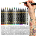 Joyeee 15-Color Temporary Tattoo Markers with 162 Stencils