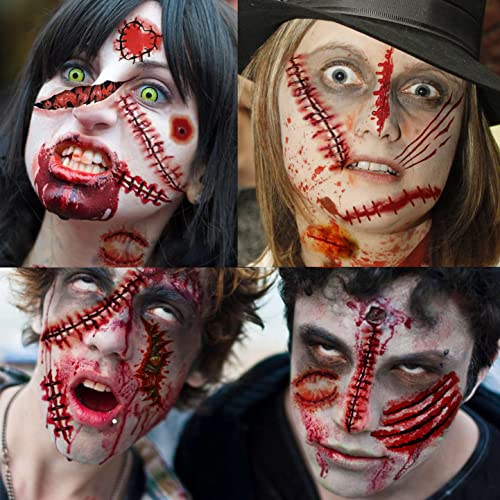 215+ PCS 3D Fake Scars Tattoo Temporary Halloween Makeup Kit