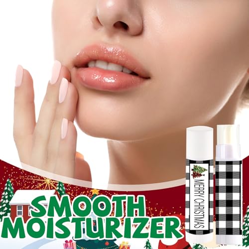 50 Pack Christmas Lip Balm Gift Bulk, Moisturizing Nourishing Lip Balm Appreciation Gift, Xmas Holiday Birthday Party Favors Stocking Stuffers for Women Men Coworker Employee Teacher (Christmas Tree)