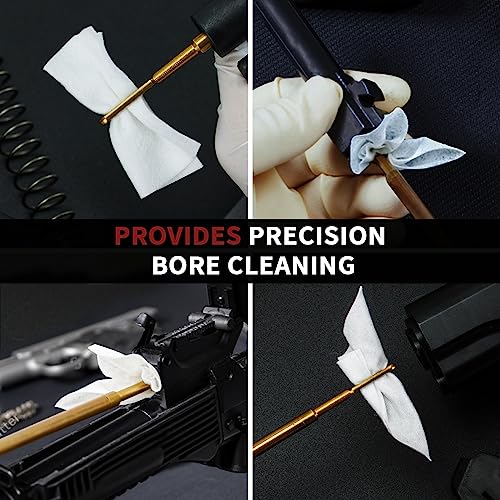PINGMIC Gun Cleaning Kit - 300 Patches & 200 Long Cotton Swabs