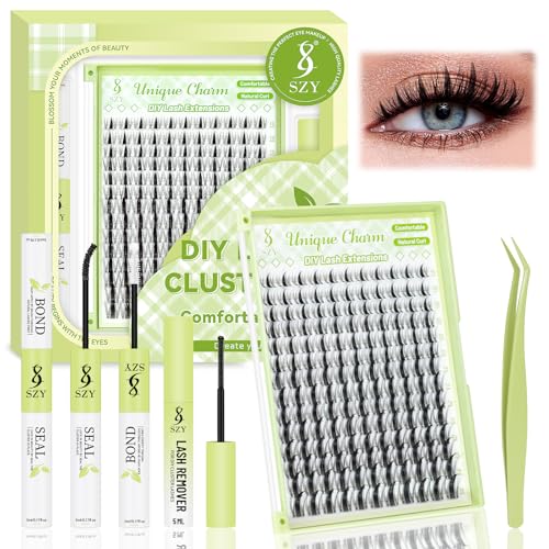 Fairy Lash Clusters Kit 154Pcs DIY Eyelash Extensions Wispy Natural