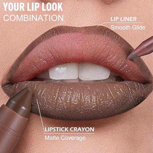 Wugbc Coffee Brown Lip Kit - Liner & Lipstick Set