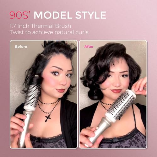 TYMO Thermal Brush + TYMO Flat Iron Hair Straightener Set