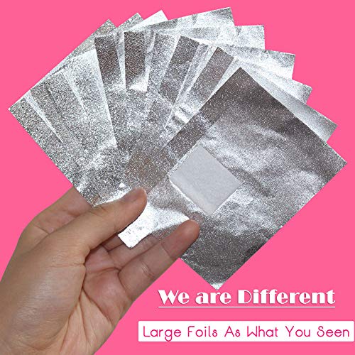 MIILYE Gel Nail Polish Remover Foil Wraps with Lint-Free Pads - 100 Pack
