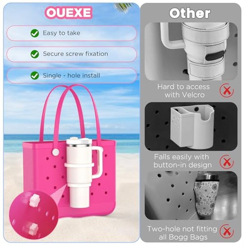 OUTXE 2-Pack Cup Holder for Bogg Bag & Stanley Tumblers