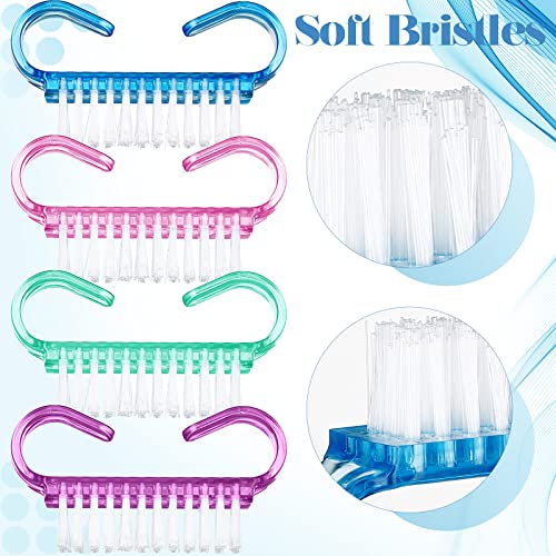 400 Pcs Nail Brushes Set for Easy Fingernail Cleaning - Multicolor