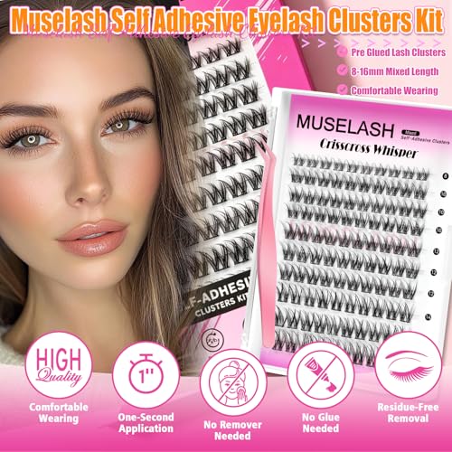 Self-Adhesive Lash Clusters Kit - 8-16mm Pre-Glued Wispy