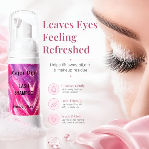 Lash Extension Shampoo Kit with Brush & Rinse Bottle