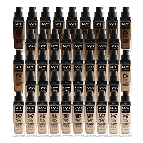 NYX PROFESSIONAL MAKEUP Can't Stop Won't Stop Foundation, 24h Full Coverage Matte Finish - Vanilla