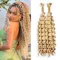 P27/613 Blonde Deep Wave Braiding Hair 24 Inch 110g