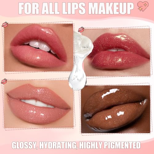 JCOOS Lip Gloss Base 2PC 200ml - DIY Moisturizing Lip Gloss Kit