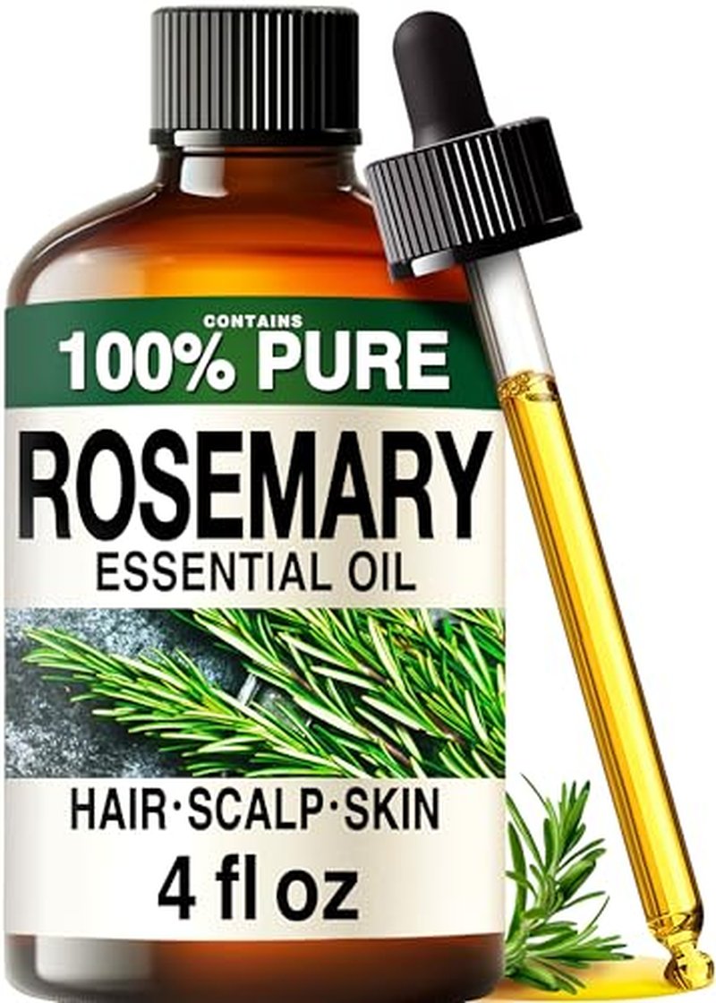 100% Pure Rosemary Essential Oil - 4 Fl Oz for Hair & Skin Care