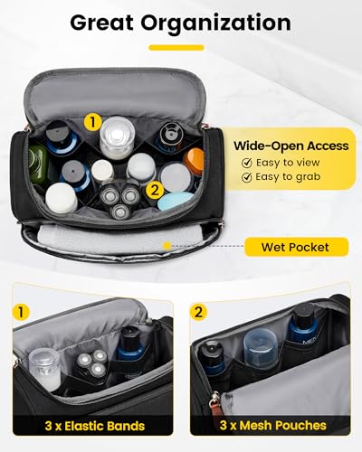 Vorspack Canvas Toiletry Bag for Men - Upright Travel Organizer