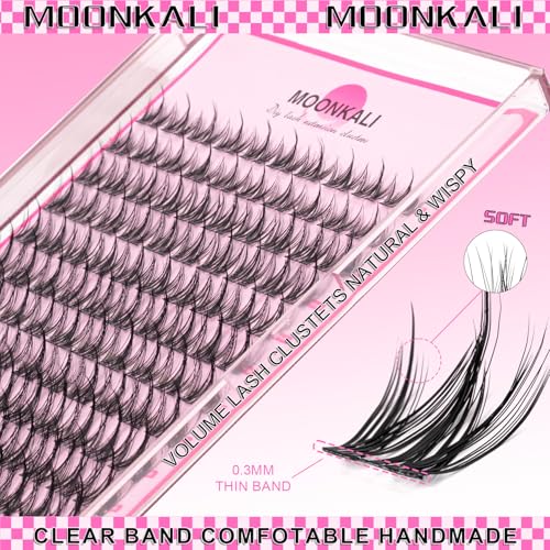 MOONKALI Manga Lash Clusters Kit Natural Waterproof Eyelash Extension 10-16MM CC Curly - Includes Lash Kit-Manga Variation