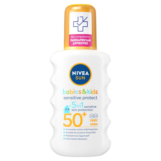 Nivea Kids Protect And Sensitive Sun Spray With Spf 50+ Very High - 200 Ml