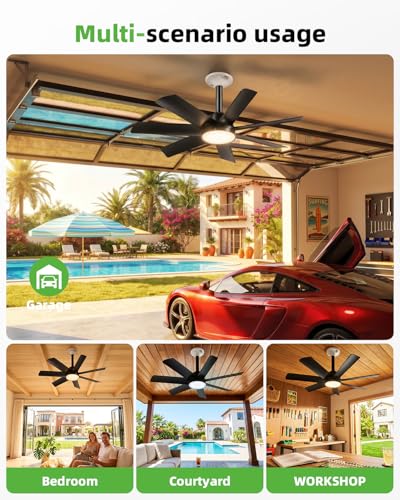 28 Inch Socket Ceiling Fan Light with Remote, E26/E27, LED Dimmable