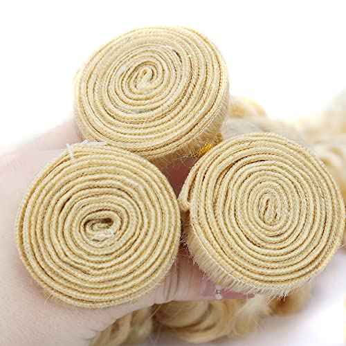 613 Deep Wave Bundle Blonde Human Hair 3 Bundles Brazilian Unprocessed Virgin Hair Extensions Double Weft Bundle For Women 26 28 30 Inch
