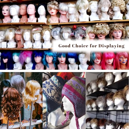 Leeven Styrofoam Wig Head Mannequin Stand 11.6" - Foam Display