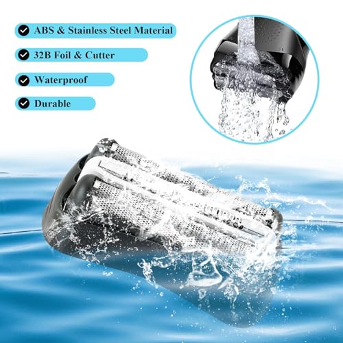2 PCS Series 3 32B Replacement Shaver Head, Compatible with S3 Razors 301S, 310S, 320S, 330S, 340S, 360S, 3000S, 3010S, 30S, 3020S, 350CC, 370CC, 3050CC