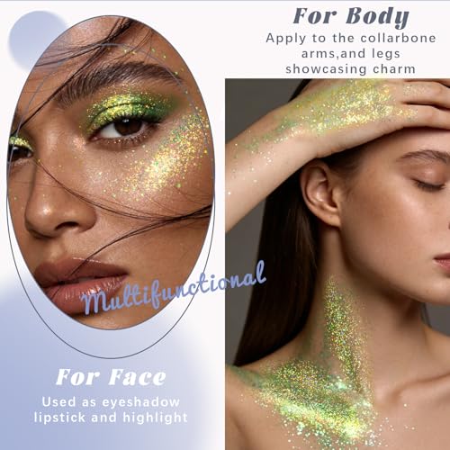 Chameleon Roll-On Body Glitter Gel - 1.7oz Sparkle