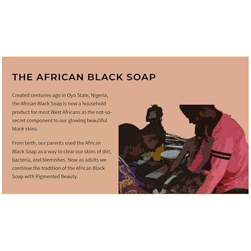 African Black Soap: Hydrating and Even Tone Wash with Honey and Lemongrass Tea