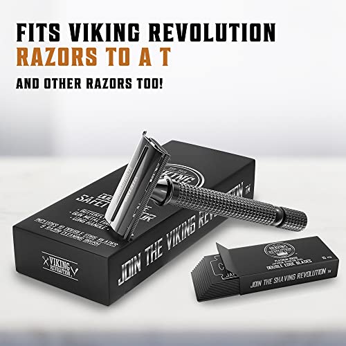 SHAVING REVOLUTION 100 Count Men's Safety Double Edge Razor Blades for Shaving - Platinum Japanese Stainless Steel Double Razor Shaving Blades for a Smooth, Precise and Clean Shave
