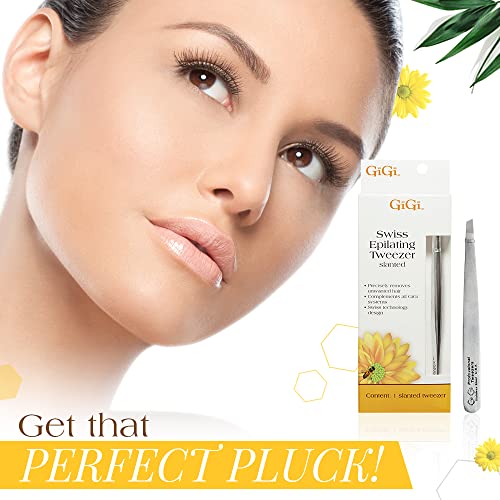 GiGi Slanted Tweezer for Ingrown Hair and Stubble Removal