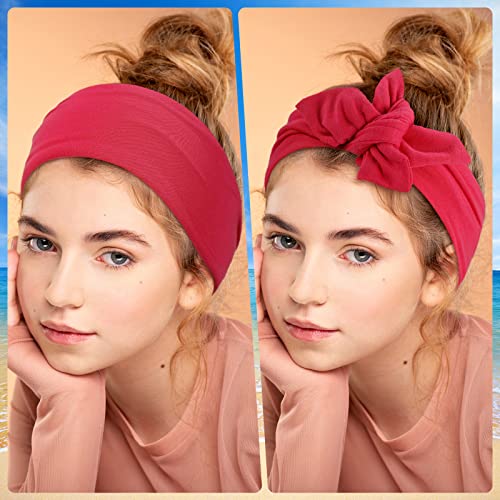 WILLBOND 6-Pack Tie Headbands for Women, Adjustable Elastic