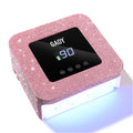 GAOY Cordless UV LED Nail Lamp for Gel Nails, Rechargeable UV Light, Professional Nail Dryer with 4 Timers, Automatic Sensor and Sensitive Mode for Fast Curing, Pink Diamond